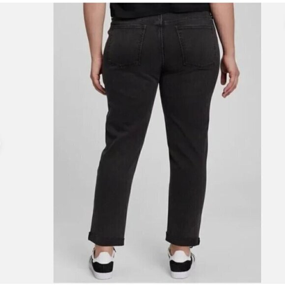 GAP Mid-Rise Black Wash 90's Girlfriend Size 32/14 SHORT Jeans MSRP $80 Size 14S - Picture 6 of 6